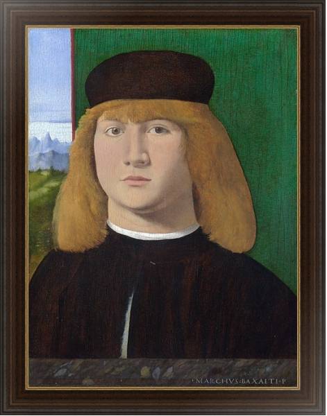 Постер Портрет молодого мужчины 10 с типом исполнения На холсте в раме в багетной раме 1.023.151