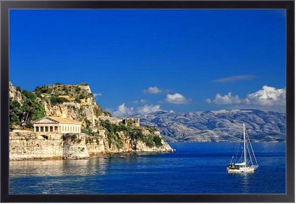 Постер Остров Корфу. Греция с типом исполнения На холсте в раме в багетной раме 221-01