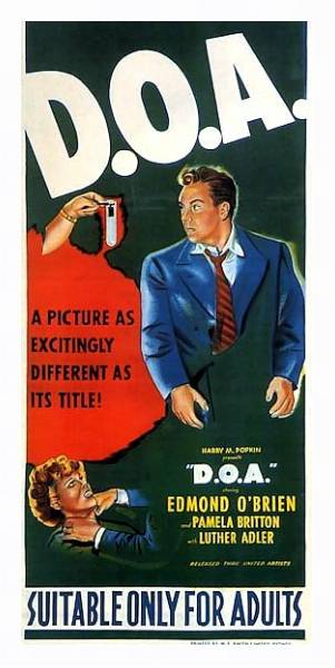 Постер Film Noir Poster - D.O.A. с типом исполнения На холсте в раме в багетной раме 221-03