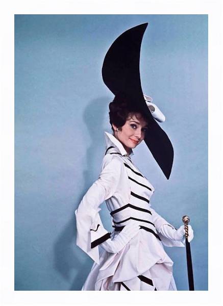 Постер Хепберн Одри 321 с типом исполнения На холсте в раме в багетной раме 221-03