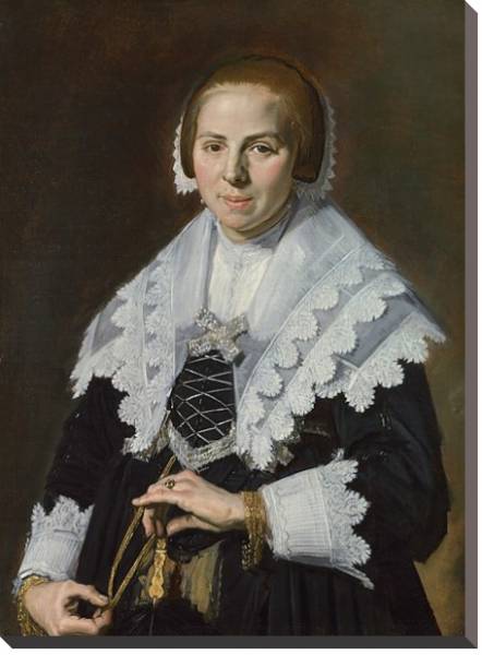 Постер Портрет женщины с веером с типом исполнения На холсте без рамы