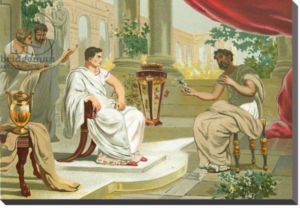 Постер Conversation between Pliny the Elder and the emperor Vespasian с типом исполнения На холсте без рамы