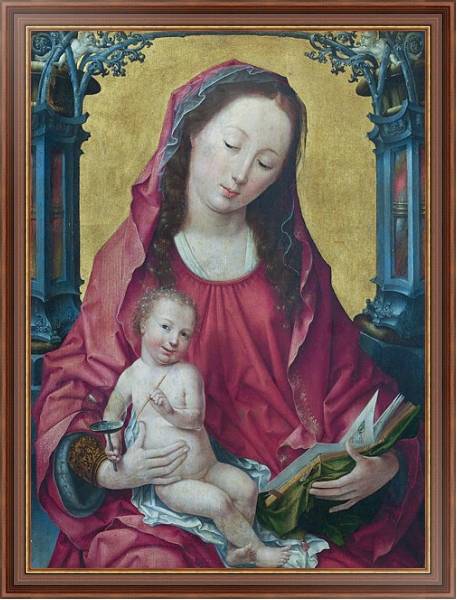 Постер Дева Мария с младенцем 2 с типом исполнения На холсте в раме в багетной раме 35-M719P-83