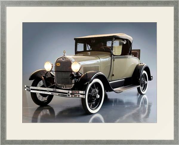 Постер Ford Model A Deluxe Roadster '1929 с типом исполнения Под стеклом в багетной раме 1727.2510