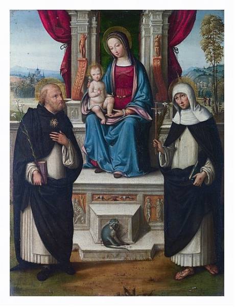 Постер Дева Мария со Святыми 2 с типом исполнения На холсте в раме в багетной раме 221-03