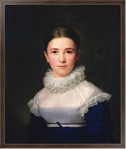 Постер dortrait of Lina Groger, the foster daughter of the Artist, 1815 с типом исполнения На холсте в раме в багетной раме 221-02