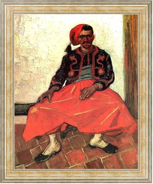 Постер Сидящий Зуав с типом исполнения На холсте в раме в багетной раме NA053.0.115