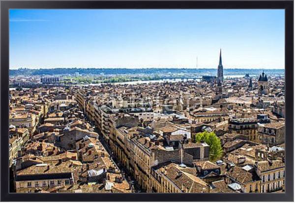 Постер Франция, Бордо. Старый город с типом исполнения На холсте в раме в багетной раме 221-01