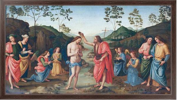 Постер Крещение Христа 3 с типом исполнения На холсте в раме в багетной раме 221-02