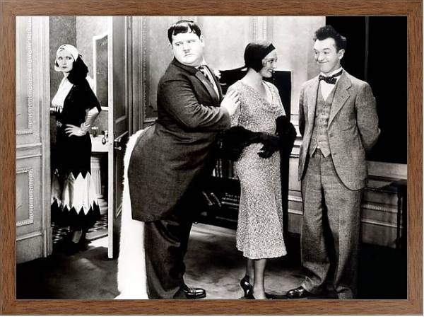 Постер Laurel & Hardy (Chickens Come Home) с типом исполнения На холсте в раме в багетной раме 1727.4310
