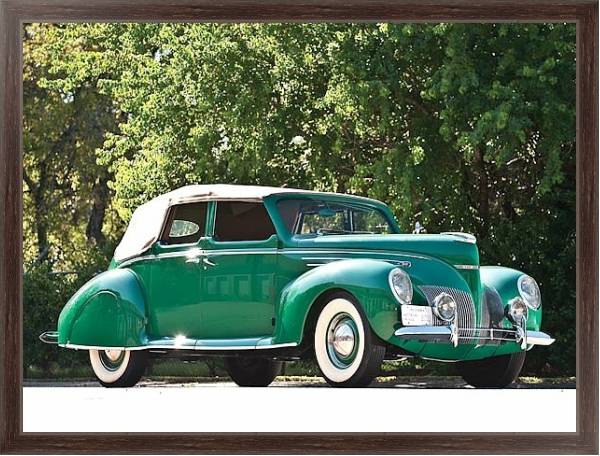 Постер Lincoln Zephyr Convertible Sedan '1939 с типом исполнения На холсте в раме в багетной раме 221-02