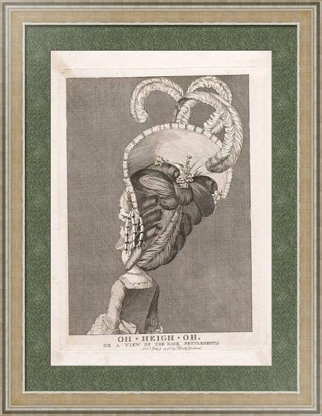 Постер История женской прически 20 с типом исполнения Акварель в раме в багетной раме 485.M40.584