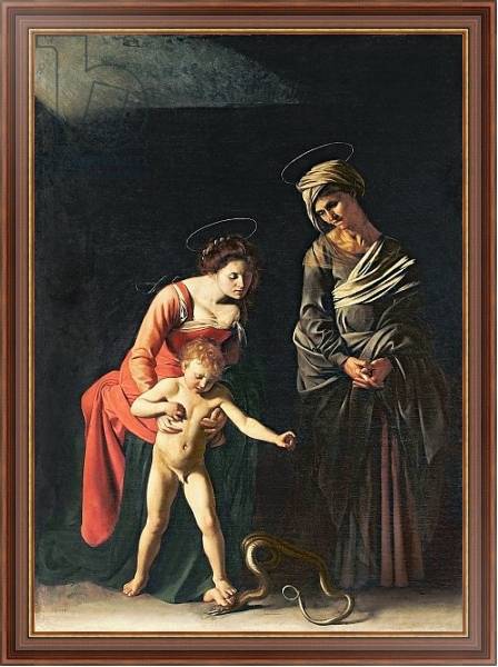 Постер Madonna and Child with a Serpent, 1605 с типом исполнения На холсте в раме в багетной раме 35-M719P-83
