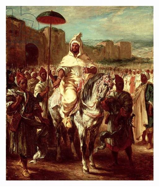 Постер Abd Ar-Rahman, Sultan of Morocco, 1845 с типом исполнения На холсте в раме в багетной раме 221-03