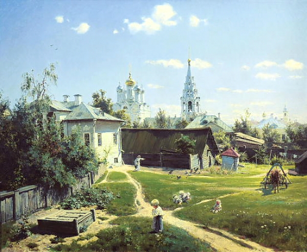 Постер Московский дворик 2 с типом исполнения На холсте без рамы