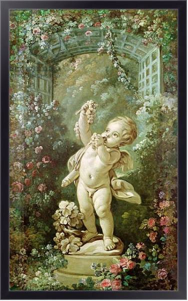 Постер Cupid with Grapes с типом исполнения На холсте в раме в багетной раме 221-01