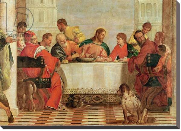 Постер Detail of The Feast in the House of Levi, 1573 с типом исполнения На холсте без рамы