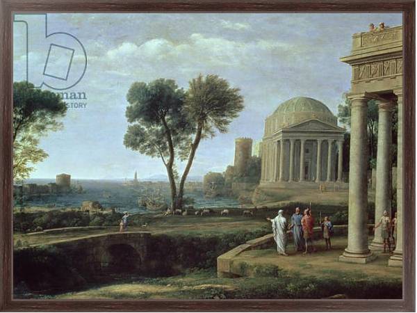 Постер Landscape with Aeneas at Delos, 1672 с типом исполнения На холсте в раме в багетной раме 221-02