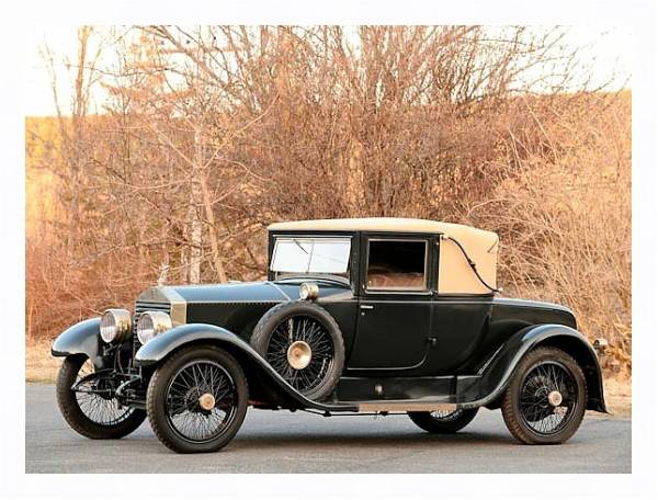 Постер Rolls-Royce 20 2-door Landau Coupe by Locke '1925 с типом исполнения На холсте в раме в багетной раме 221-03