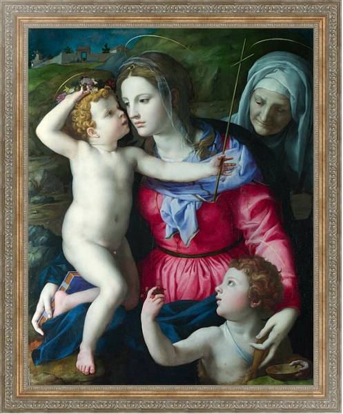 Постер Мадонна с младенцем и Святыми 4 с типом исполнения На холсте в раме в багетной раме 484.M48.310