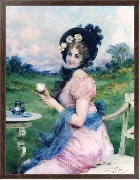 Постер Полуденный чай с типом исполнения На холсте в раме в багетной раме 221-02