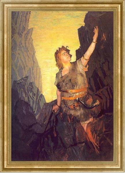 Постер Портрет Ивана Ершова, в роли Зигфрида, 1908г с типом исполнения На холсте в раме в багетной раме NA033.1.051