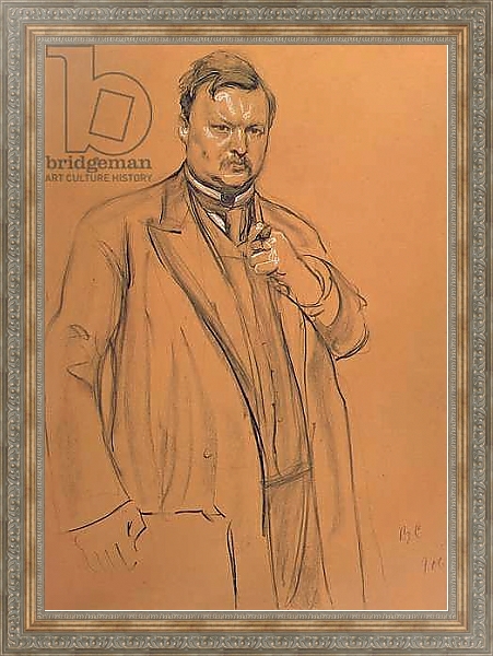 Постер Portrait of the Composer Alekandr Konstantinovich Glazunov, 1906 1 с типом исполнения На холсте в раме в багетной раме 484.M48.310