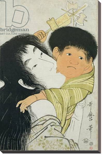 Постер Yama-Uba and Kintoki с типом исполнения На холсте без рамы