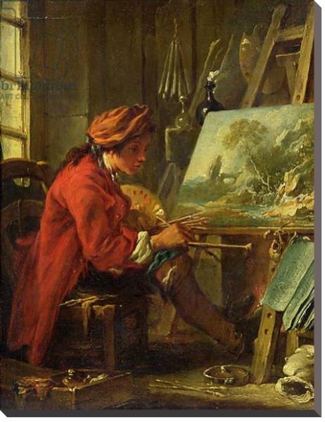 Постер The Painter in his Studio с типом исполнения На холсте без рамы
