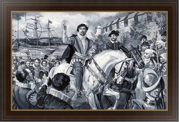 Постер Sir Francis Drake с типом исполнения На холсте в раме в багетной раме 1.023.151