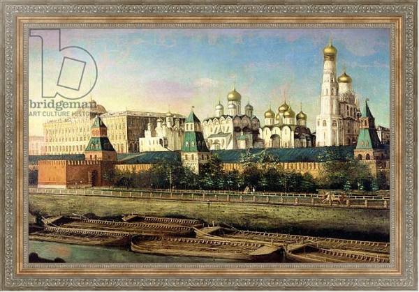 Постер View of the Moscow Kremlin from the Embankment с типом исполнения На холсте в раме в багетной раме 484.M48.310