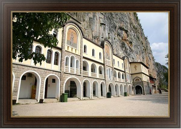 Постер Черногория. Мультиконфессионный монастырь в Монтенегро с типом исполнения На холсте в раме в багетной раме 1.023.151