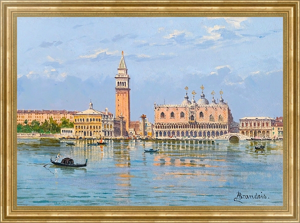 Постер The Molo, Venice с типом исполнения На холсте в раме в багетной раме NA033.1.051