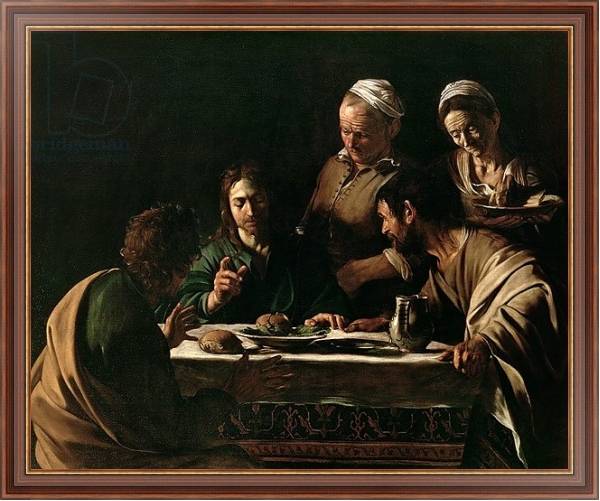 Постер Supper at Emmaus, 1606 с типом исполнения На холсте в раме в багетной раме 35-M719P-83