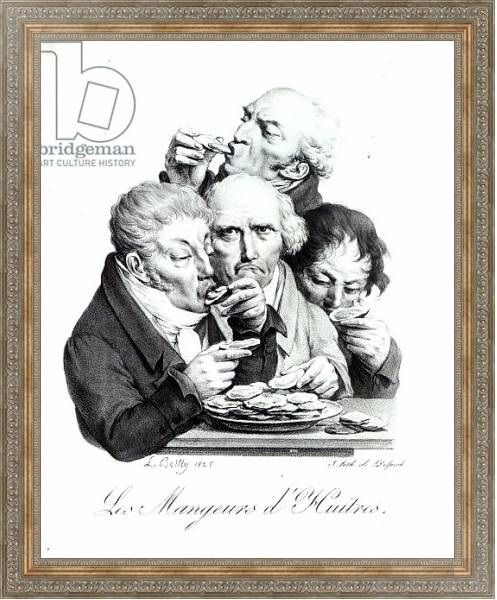 Постер Les Mangeurs d'Huitres, 1825 с типом исполнения На холсте в раме в багетной раме 484.M48.310