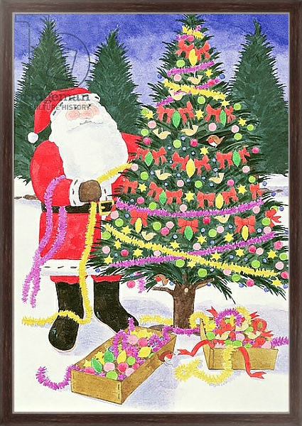 Постер Santa's Trees с типом исполнения На холсте в раме в багетной раме 221-02