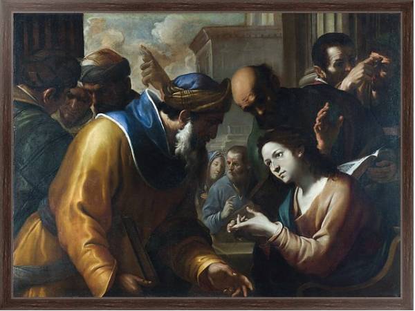 Постер Христос, спорящий с лекарями с типом исполнения На холсте в раме в багетной раме 221-02