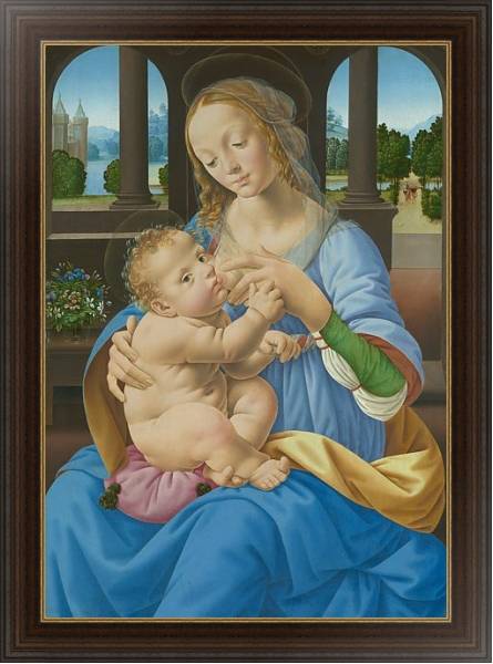Постер Дева Мария с младенцем 11 с типом исполнения На холсте в раме в багетной раме 1.023.151