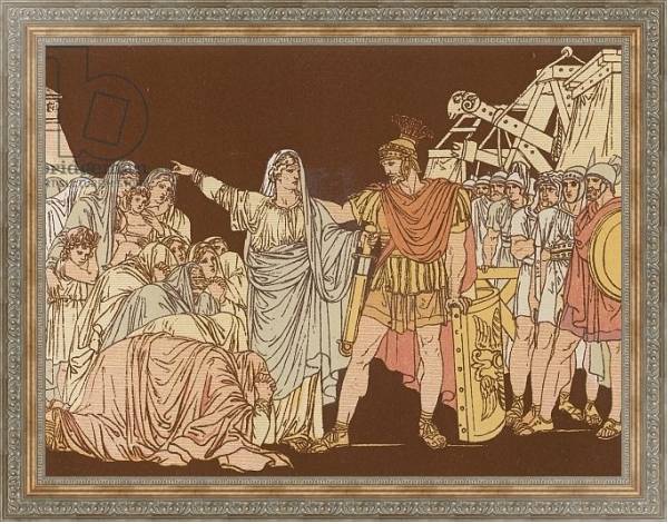 Постер Coriolanus and his mother с типом исполнения На холсте в раме в багетной раме 484.M48.310