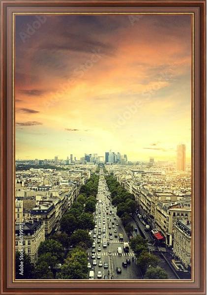 Постер Утро в Париже с типом исполнения На холсте в раме в багетной раме 35-M719P-83