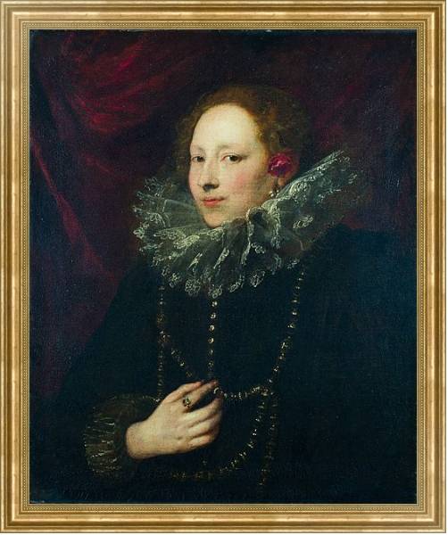 Постер Портрет женщины 10 с типом исполнения На холсте в раме в багетной раме NA033.1.051