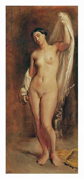 Постер Standing Female Nude, study for the central figure of 'The Tepidarium', 1853 с типом исполнения На холсте в раме в багетной раме 221-03