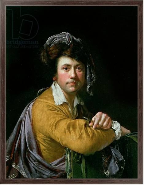 Постер Self Portrait at the age of about Forty, c.1772-3 с типом исполнения На холсте в раме в багетной раме 221-02