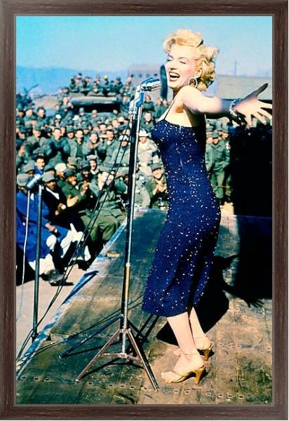 Постер Monroe, Marilyn 120 с типом исполнения На холсте в раме в багетной раме 221-02