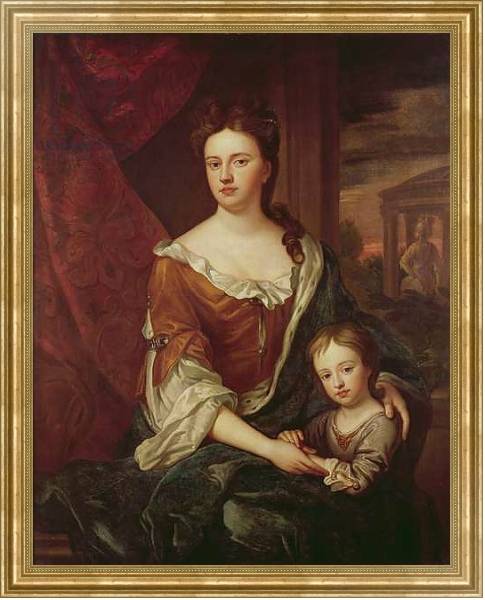 Постер Queen Anne and William, Duke of Gloucester с типом исполнения На холсте в раме в багетной раме NA033.1.051
