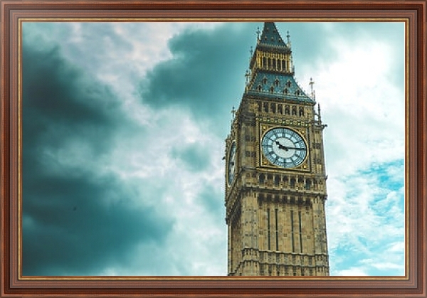 Постер Часы на Лондонском Биг Бене с типом исполнения На холсте в раме в багетной раме 35-M719P-83