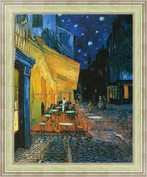 Постер Ночное кафе с типом исполнения На холсте в раме в багетной раме NA053.0.113
