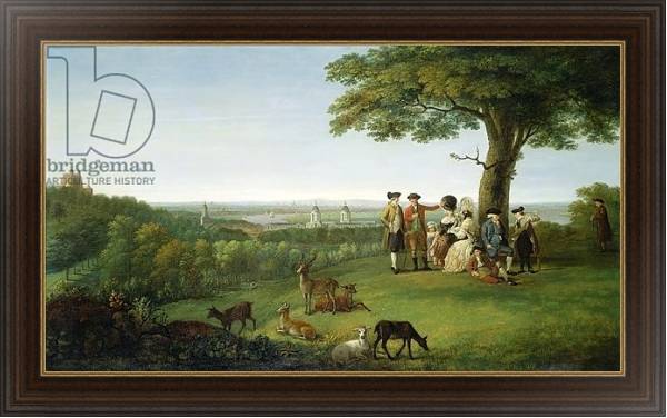 Постер One Tree Hill, Greenwich, with London in the Distance, 1779 с типом исполнения На холсте в раме в багетной раме 1.023.151
