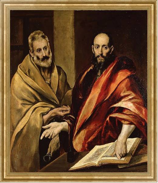 Постер Апостолы Петр и Павел с типом исполнения На холсте в раме в багетной раме NA033.1.051