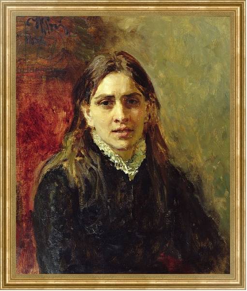 Постер Portrait of Pelageya Antipovna Strepetova 1882 с типом исполнения На холсте в раме в багетной раме NA033.1.051